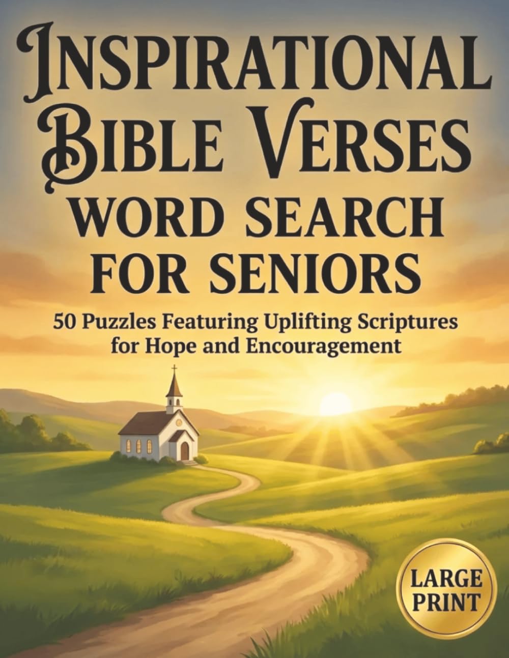 Inspirational Bible Verses Large Print Word Search For Seniors | 50 Easy Puzzles Featuring Uplifting Scriptures for Hope, Strength and Encouragement: ... Seniors, Big Font, Cognitive Games For Adults