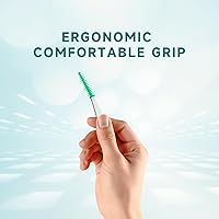 Vista 5 de Dr. Emma Púas dentales de menta curvadas suaves de goma para dientes, fáciles de usar con estuche de transporte, 90