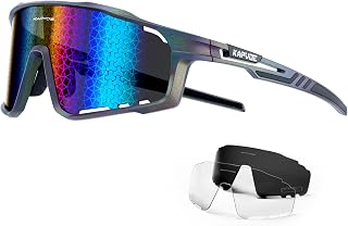 KAPVOE Polarized Cycling Glasses for Men Women Mountain Bike Sunglasses MTB Goggles TR90 Sport Sunglasses UV400 Protection... Price In India