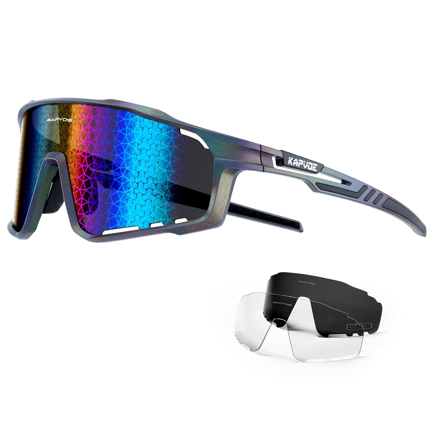 KAPVOE Polarized Cycling Glasses for Men Women Mountain Bike Sunglasses MTB Goggles TR90 Sport Sunglasses UV400 Protection... - Review, Price and Buying Guide