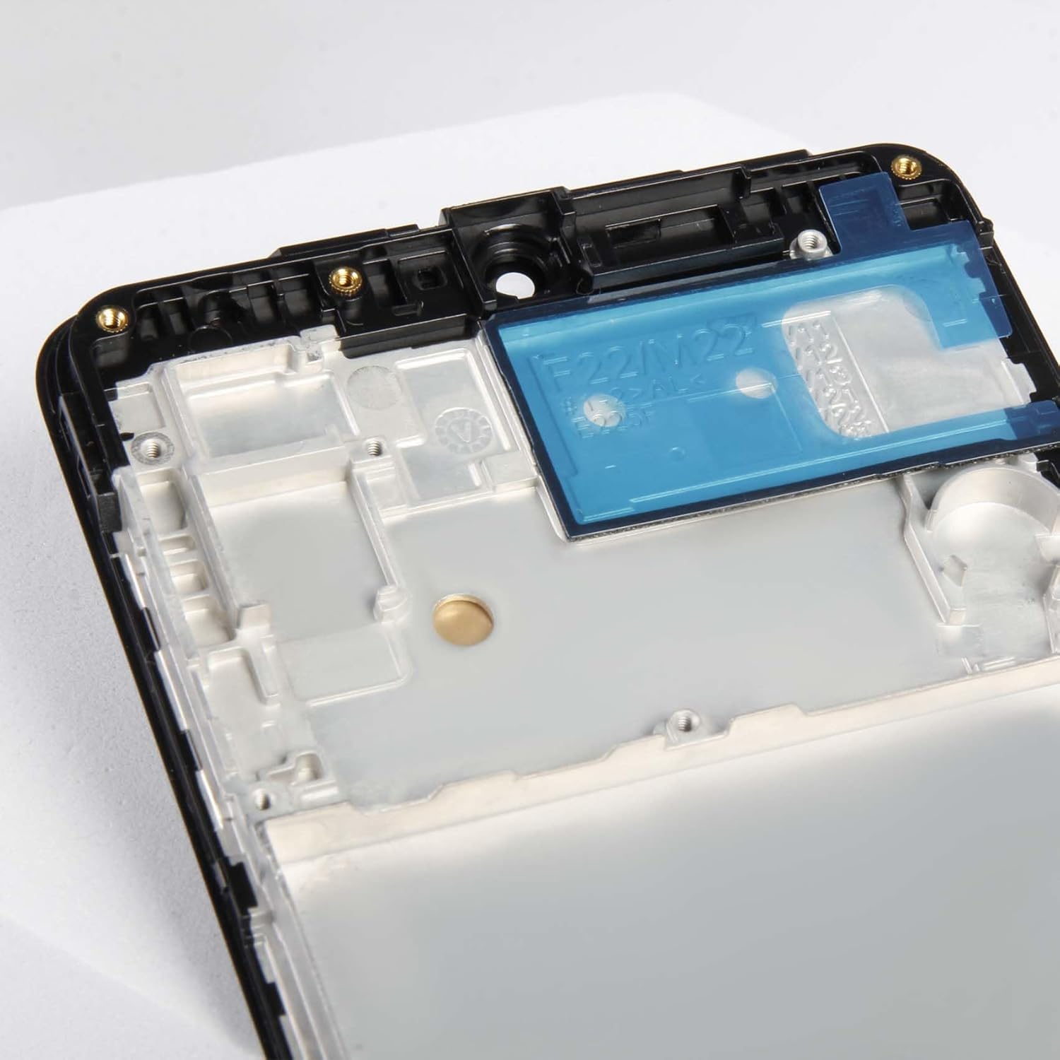 F22 E225F OLED LCD Display +Frame for Samsung Galaxy F22 SM-E225F SM-E225F/DS 6.4" LCD Screen Display Replacement Touch Digitizer Assembly Kit(Denim Black)