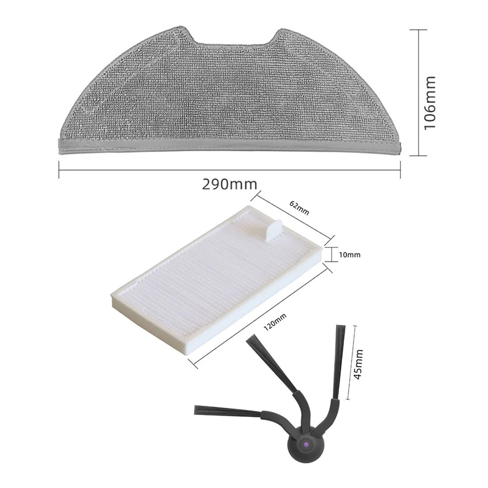 Generico Kit Ricambi, Compatibile con Eureka, E20 Plus Robot Aspirapolvere