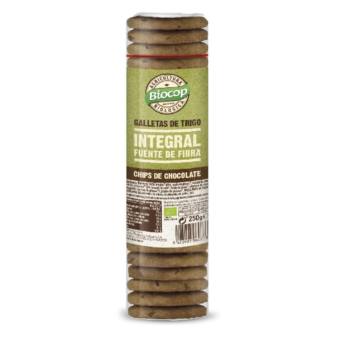 BIOCOP Galletas de Trigo Integral con Chips de Chocolate 250 g