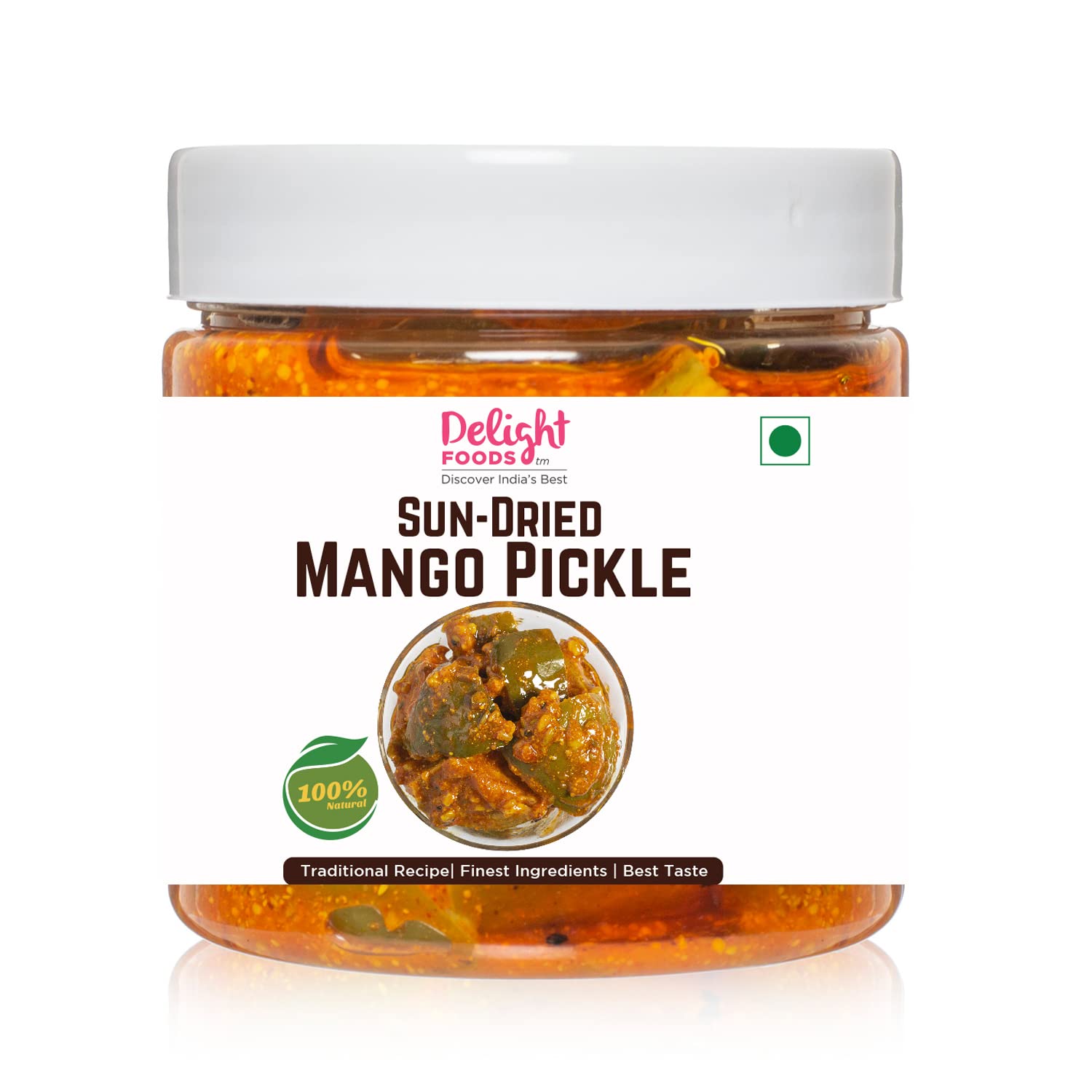 Delight Foods Sun Dried Aam Achaar 350g |Punjabi Dried Mango Pickle | Indian Preserve, Chutney, UppinKai, Chakna