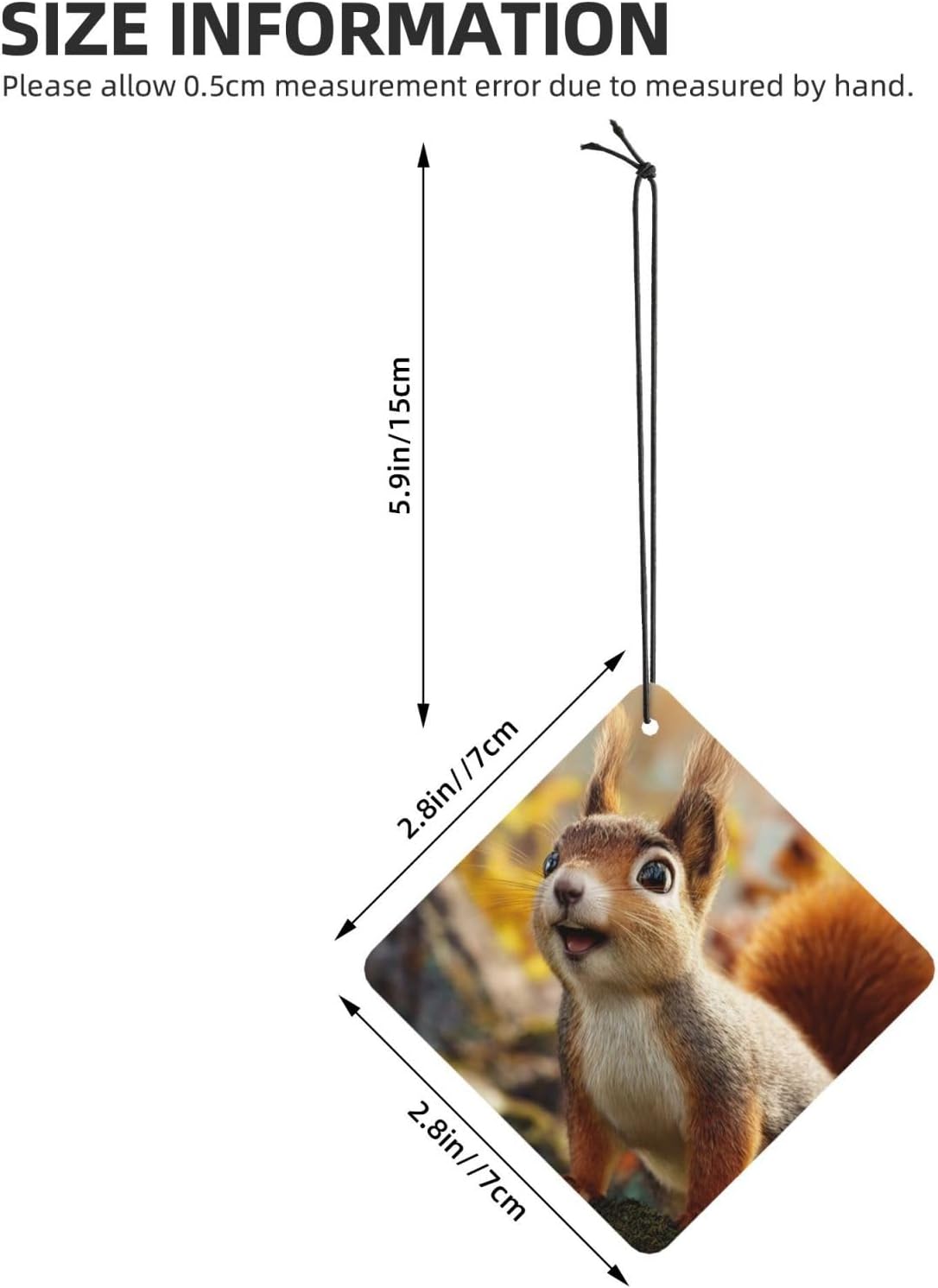 Car Air Freshener 24 PCS Funny Squirrel Hanging Car Air Fresheners Auto Interior Decor Card Freshener Strong Scented Card Lavender Cars Scents for Office Bedroom Close Drawer Square