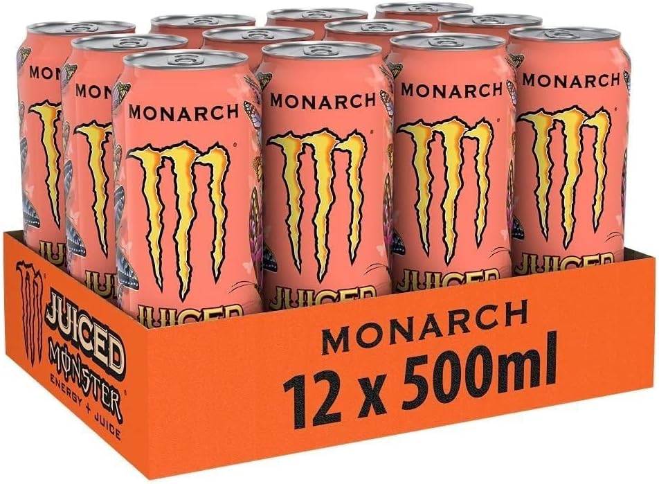 Monsters Monarch Super Sports Energy Drink, 500ml Cans, Pack of 12 (From UK)