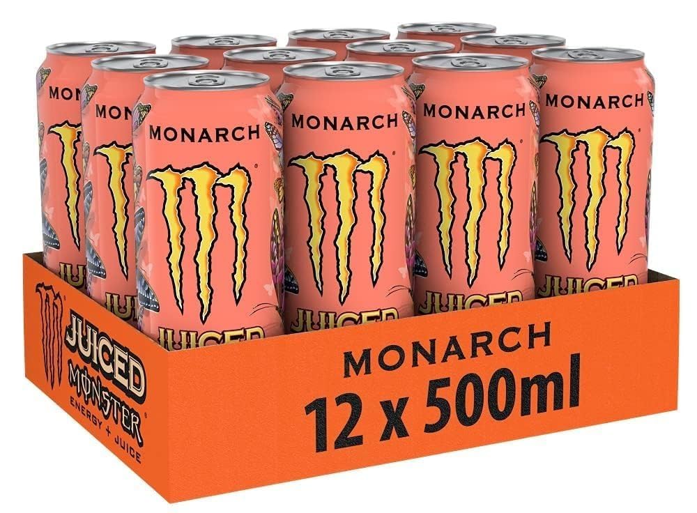 Monsters Monarch Super Sports Energy Drink, 500ml Cans, Pack of 12 (From UK)