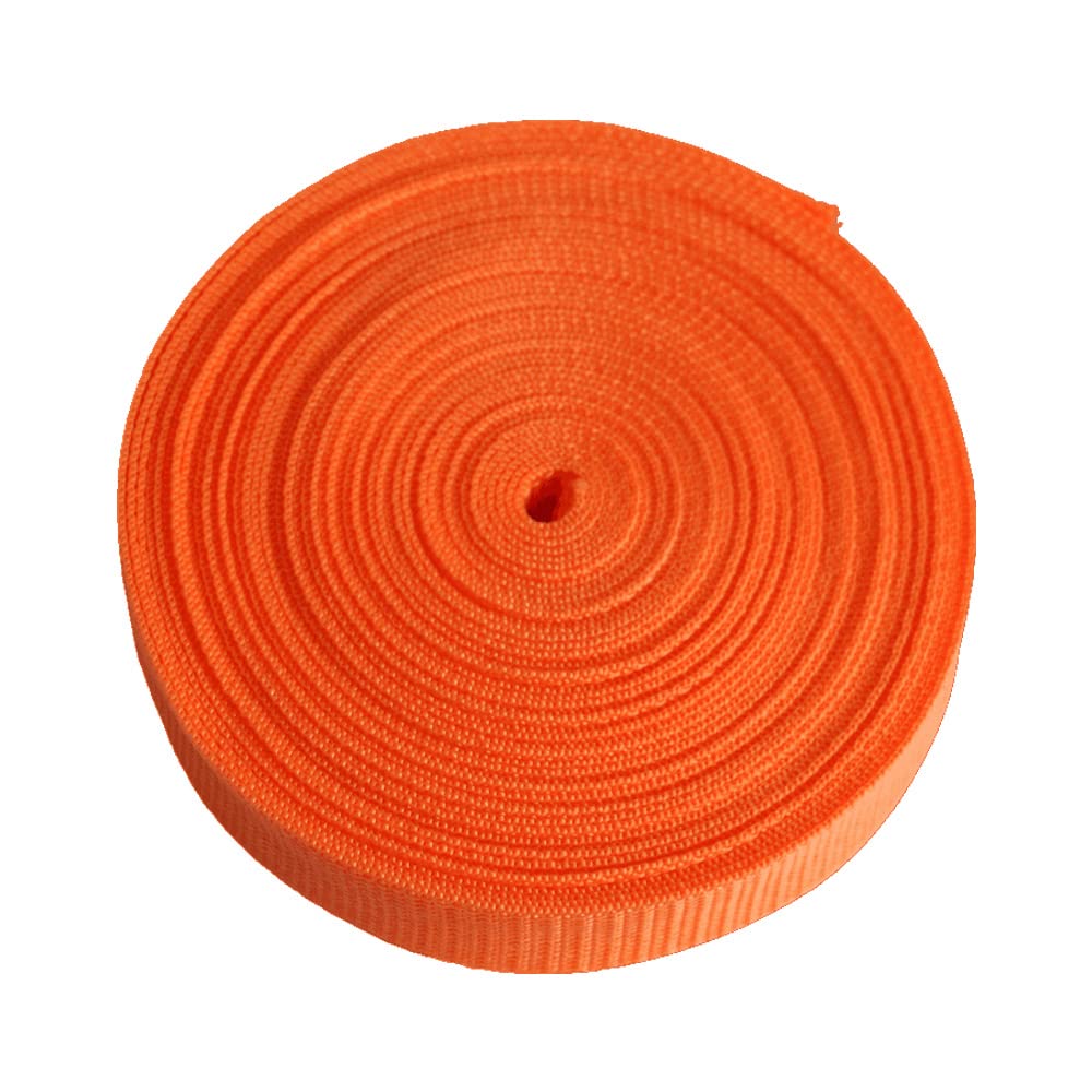 Polypropylene Webbing Straps 20mm 25mm 30mm 38mm 40mm 50mm Tape Backpack Luggage Straps Crafts Outdoor DIY Colours Lengths (25mm/5m, Orange)
