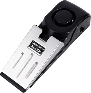 Secure Door Blocker with Alarm 120DB - Home Security for Front Door & Travel - Door Wedges Alarm - Home, Apartment, Hotel
