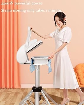 Commercial Ironing Steam Press, Heavy-Duty Fabric Steam Press with 1L Large Water Tank, Professional Steamer for Commercial Use (89cm)