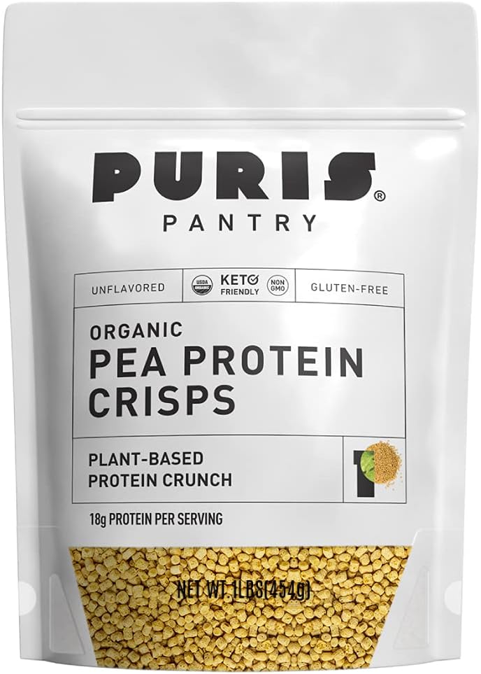 PURIS Organic Pea Protein Crisps, 1LB, Certified Organic