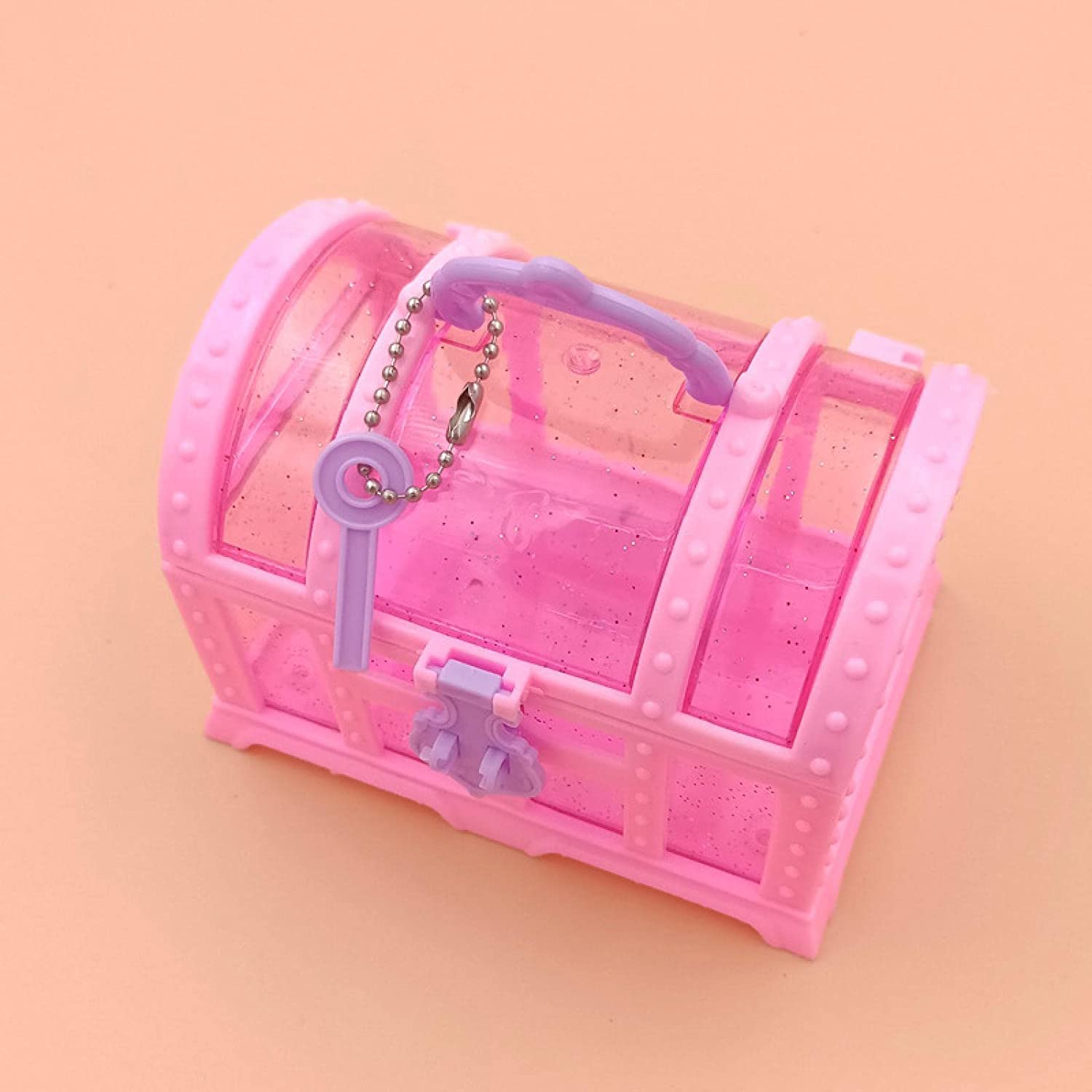 ピンクの花装飾化粧箱ジュエリーボックスかドレッサー卓上小物入れ