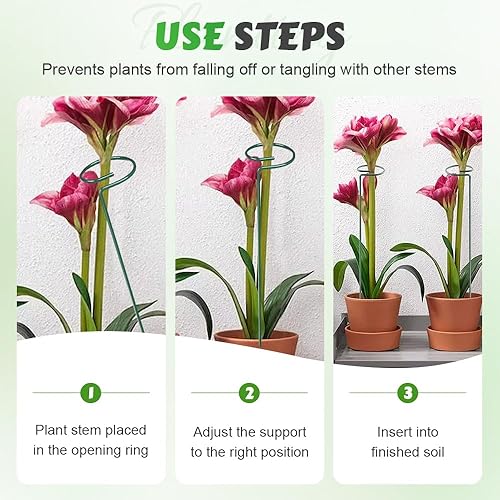 Miniatura 2 de Paquete de 4812 estacas para plantas, estacas de soporte para plantas de 162436 pulgadas, soporte de palos de plantas 2025, estacas de flores para