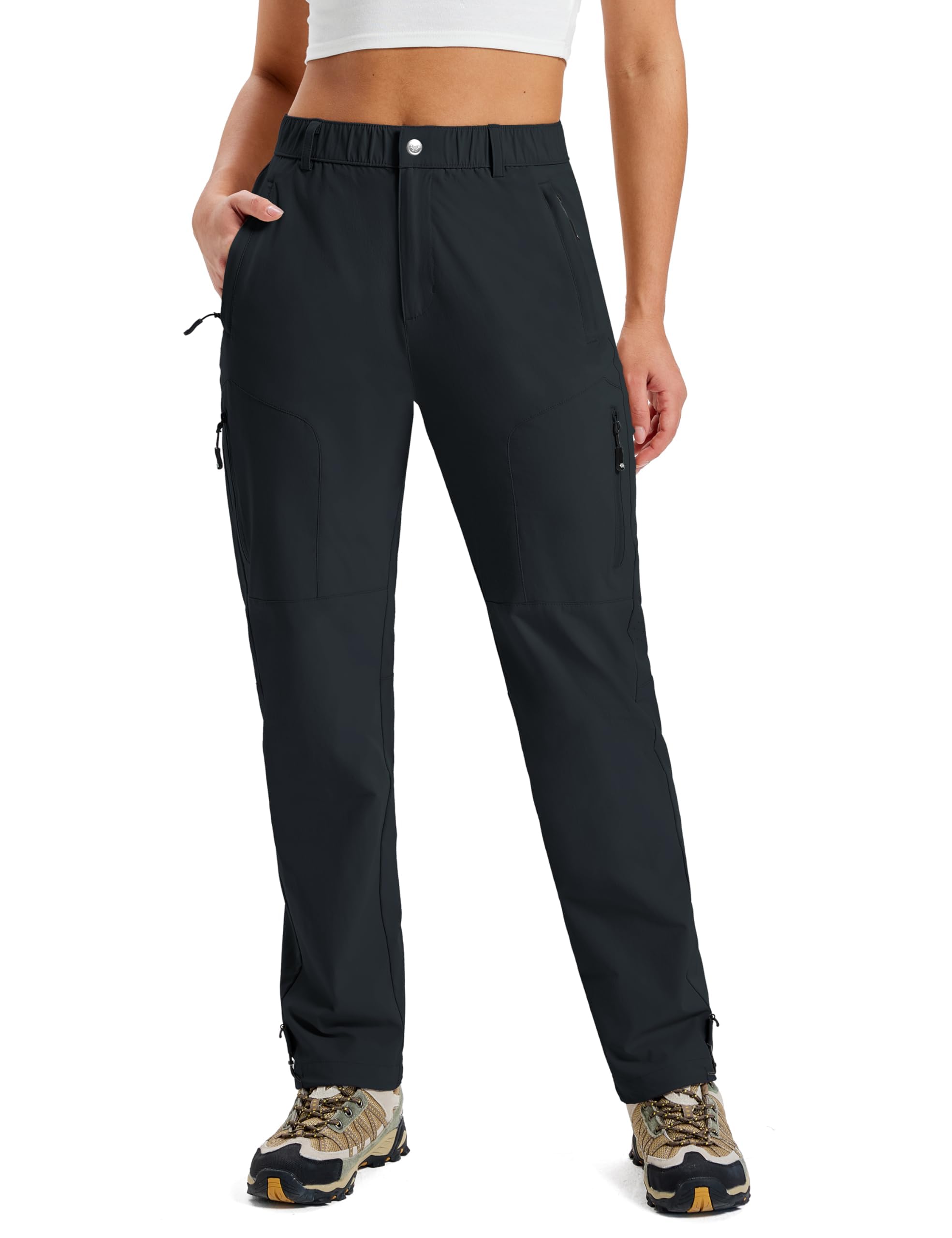 MoFiz Pantaloni da trekking da donna, ad asciugatura rapida, leggeri, con tasca, traspiranti, per attività all'aria aperta, protezione UV (S-2XL)