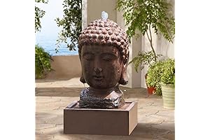 Buddha Water Fountain Outdoor Zen Decor 24"