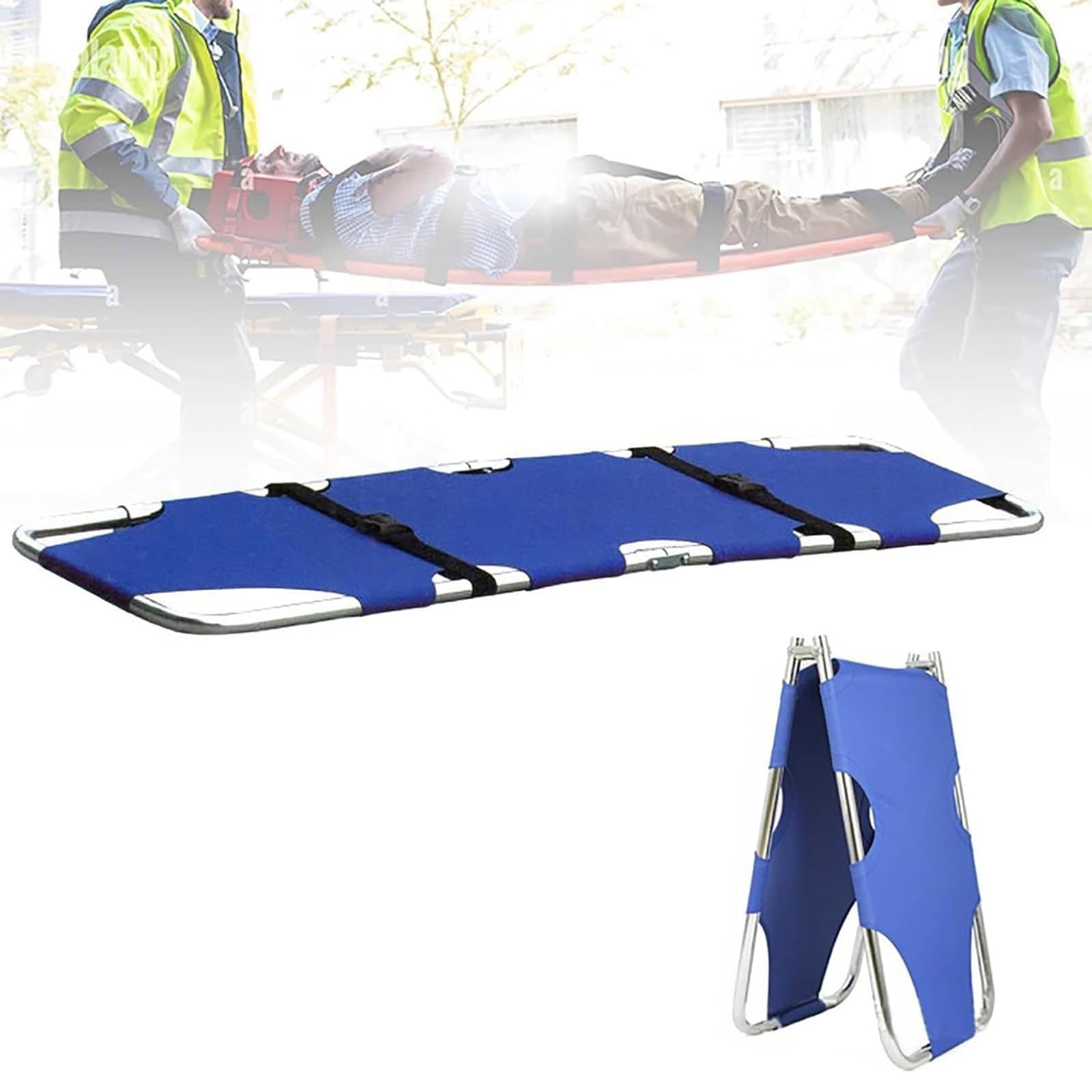 SWENEEN Folding Stretcher,Oxford Leather Aluminium Alloy Stretcher Patient Transport Lightweight Stretcher Portable Household Stair Stretcher For Transport Evacuation,