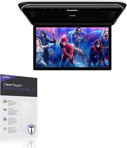 BoxWave Protector de pantalla compatible con Xtrons Car Video Overhead Player (19.5 pulgadas), ClearTouch ImpactShield (paquete de 2), protector de