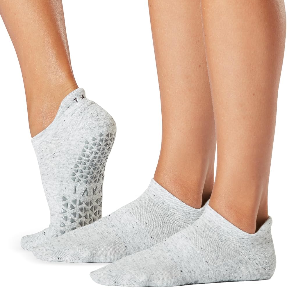 TAVI Savvy Grip Socks for Women, Multipack - Pilates Socks with Grips for Women, Slipper Socks for Pilates, Yoga, Ballet, haze, S