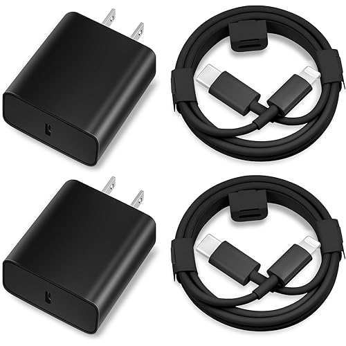 iPhone Charger Fast Charging,[MFi Certified] 2Pack 20W Type C Fast Charger Block with [10FT&6FT] USB C to Lightning Cable Compatible for iPhone 14/13/12/11 Pro Max/Xs Max/XR/X,iPad