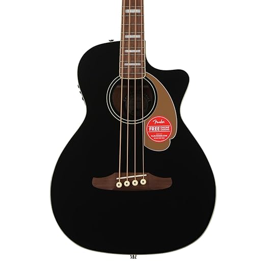 Fender Acoustic Bass Guitar, 4-String, Kingman V2 with Fishman Bass Acoustic Guitar Pickup with Tuner, Equalizer and Phase Control