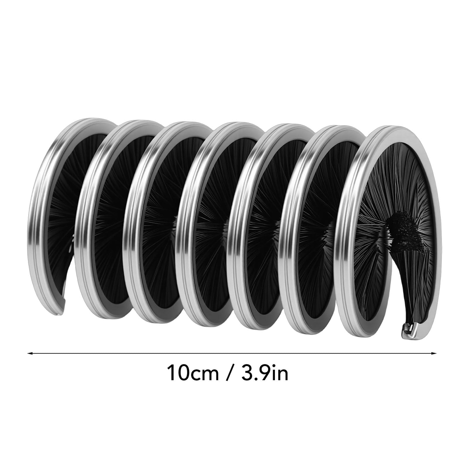 Fafeicy Seilreinigungsbürste, Edelstahl-Spiralschnurbürste, 360-Grad-Rundum-Nylon für Kletterseilausrüstung, Wäscheleine