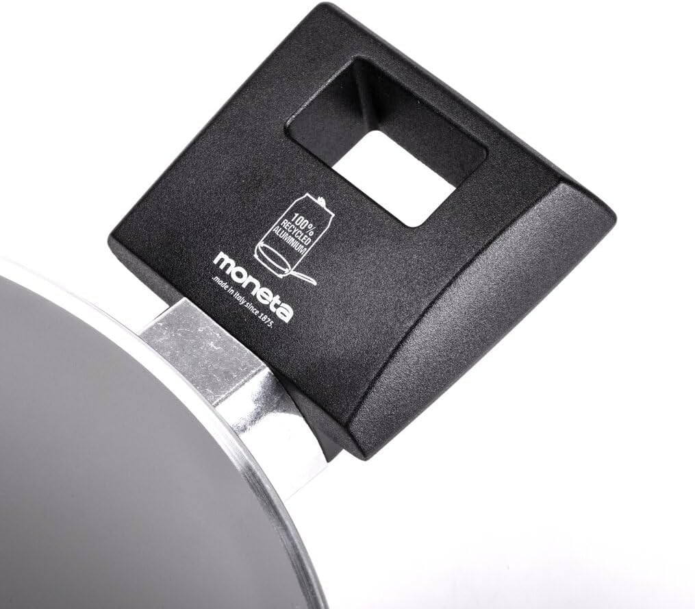 Moneta Innova Saucepan, 2 m, 20 cm, Natural FineGres Coating (NO PFAS), Also Suitable for Induction, 100% Made in Italy