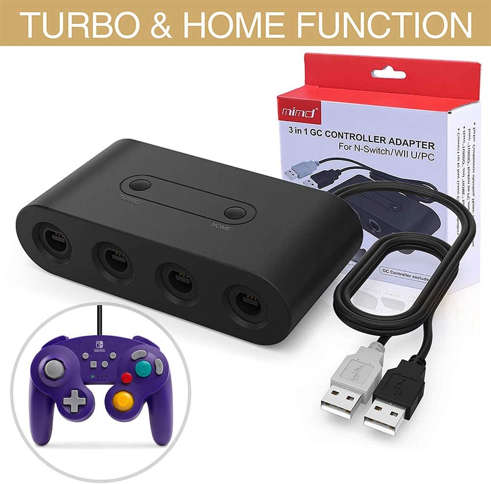 4 Ports Gamecube Controller Adapter For Nintendo Switch Wii U And Pc Usb Amazon Co Uk Pc Video Games