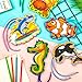 ZAUGONTW 20 Pieces Kids Lacing Cards, Sea Animals Sewing Cards with 20 Colorful Laces, Double Sided Lacing Playing Games for Children Developing Imagination Education Supplies