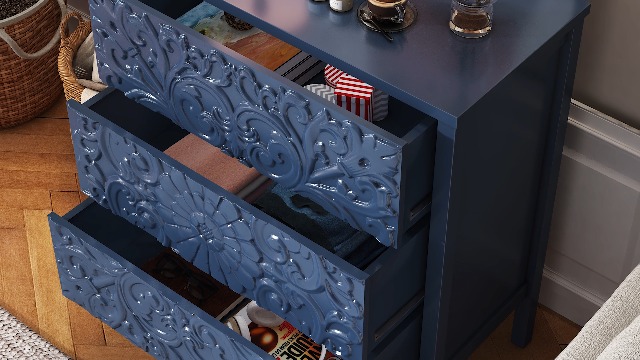 Amazon.com: PHOYAL 3-Drawer Dresser Chest, Modern Wooden Flower