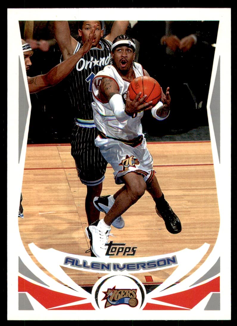 Amazon.com: ALLEN IVERSON 2004-05 TOPPS CHROME 76ers HOF NICE