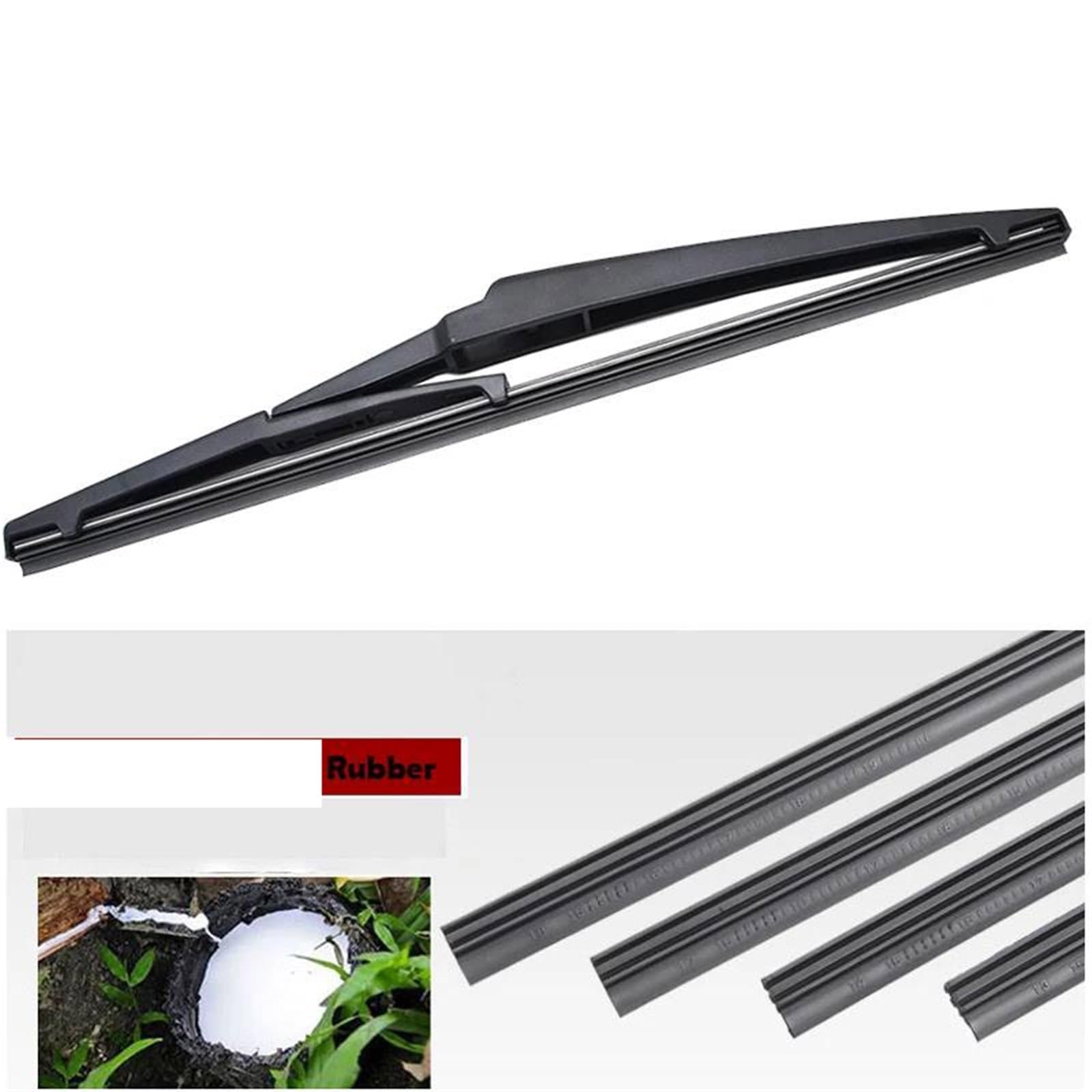 WILSEM Kit Set Braccio E Spazzola Tergicristallo Posteriore da 16" per T&oyota per Prius 2009 2010-2015 Parabrezza Parabrezza Portellone Posteriore Finestrino Spazzola Antipioggia Tergicristallo