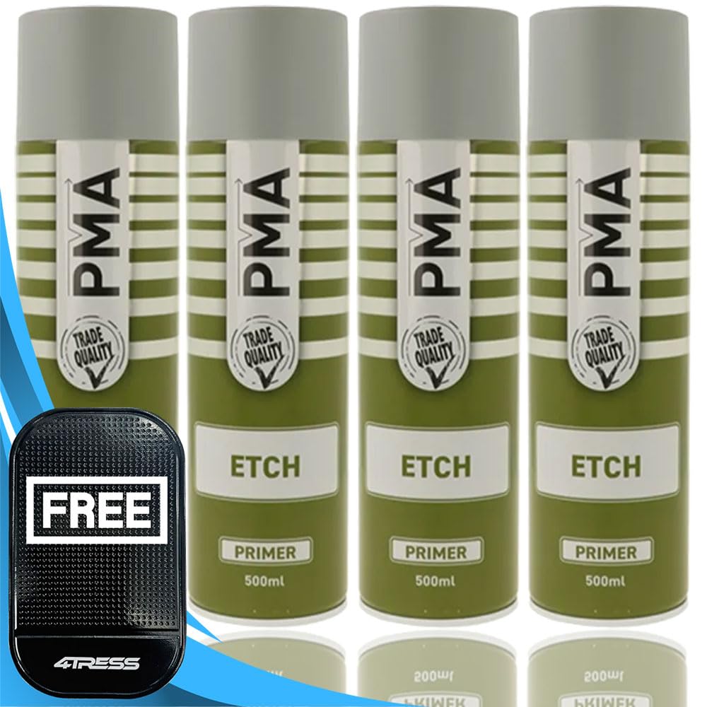 4Tress Grey 4X Pma Professional Acid Etch Primer Aerosol Spray Paint 500Ml Can Non-Slip Dash Mat(4T-Pcpa1018)