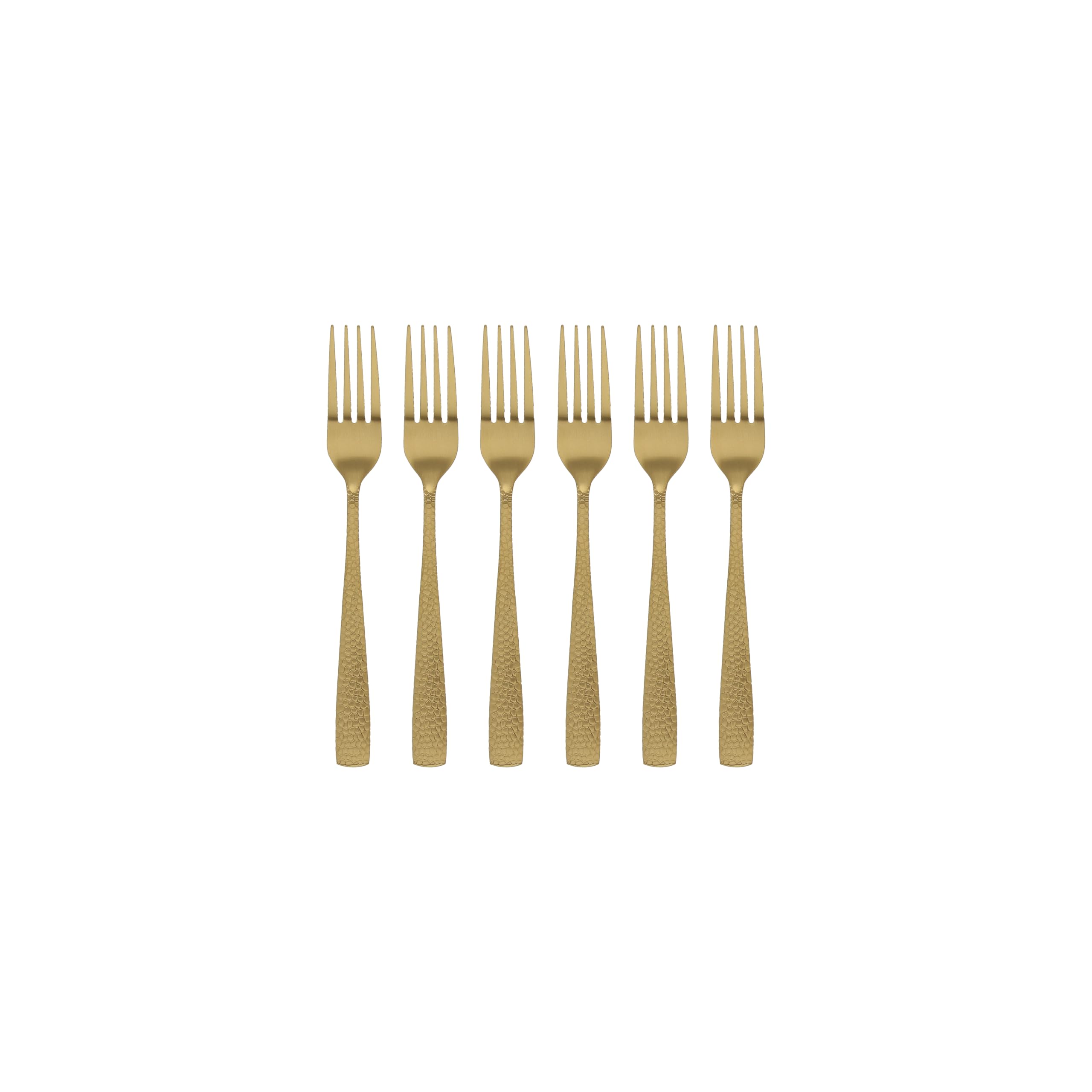 Tognana, Set of 6 Pauline Forks, Steel 18/0, Gold