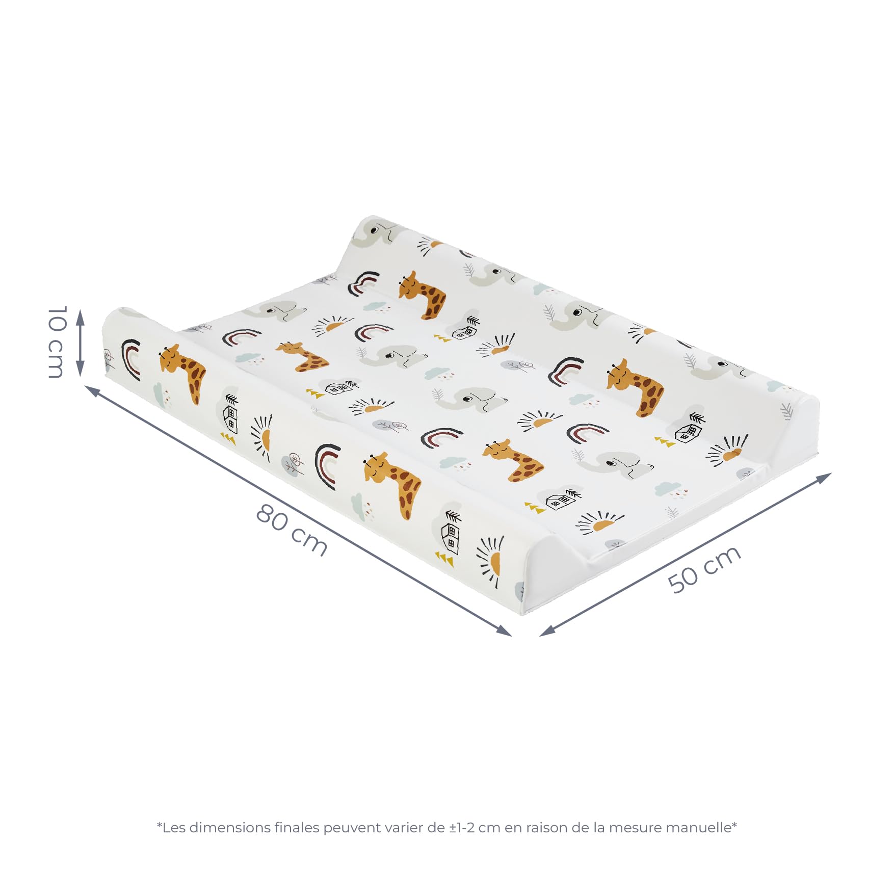 Ms BabyWorld - Matelas à langer flexible pour bébé | Rembourré, imperméable et portable | Facile à nettoyer, compact pour les voyages et un usage quotidien | PVC | Doux et durable