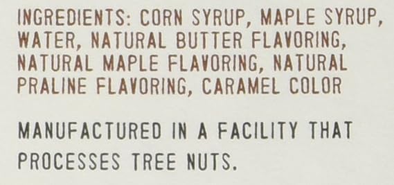 Maple Praline Syrup, Contains SUGAR, 12 oz Bottle