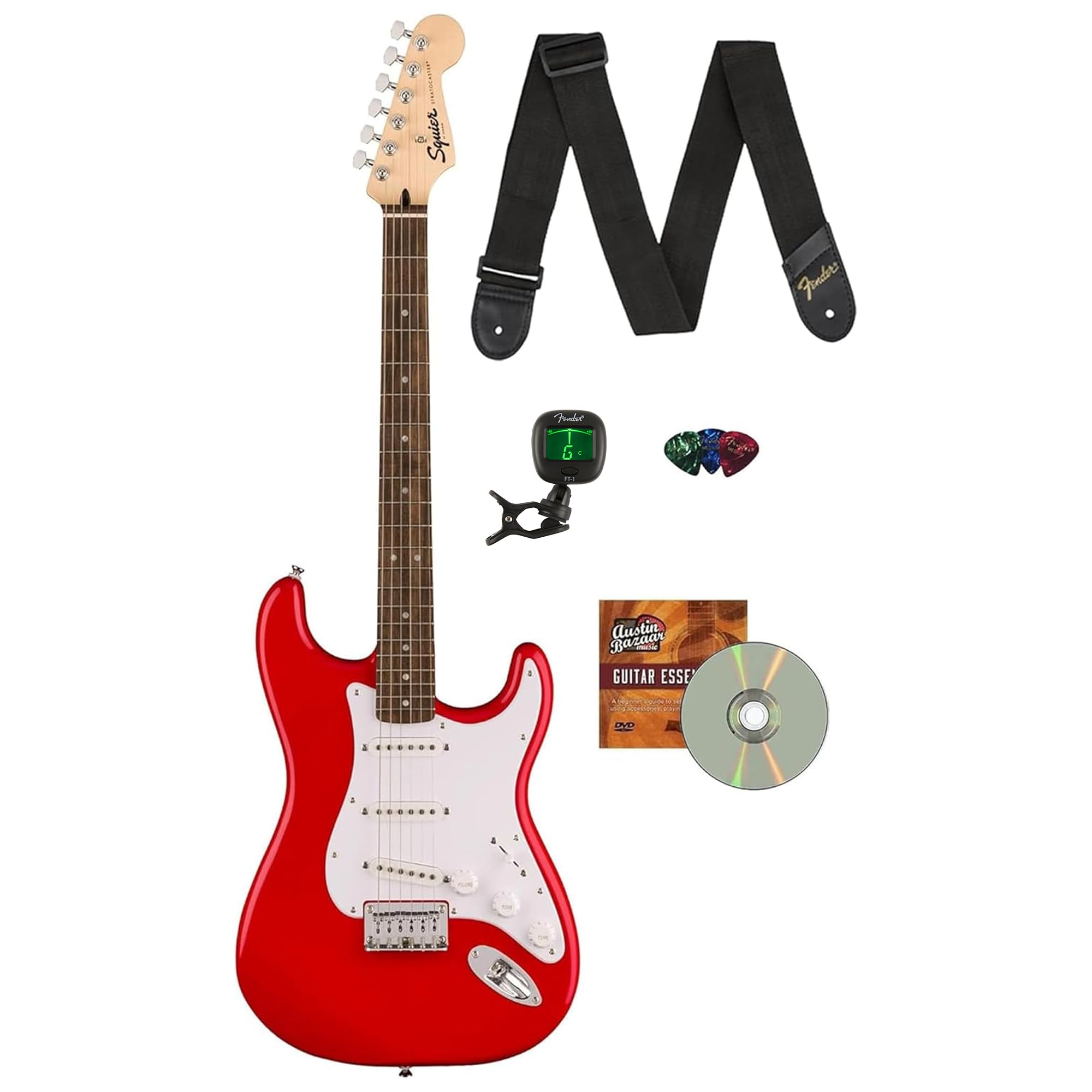 Amazon.com: Fender Squier Sonic Stratocaster HT - Torino Red
