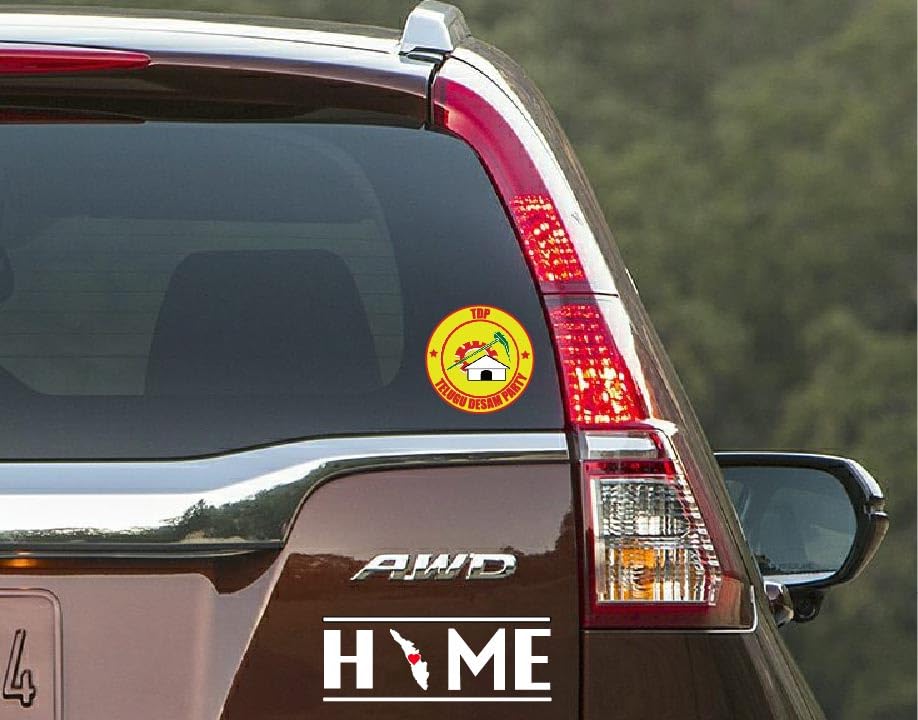 PEACOCKRIDE N. Chandrababu Naidu I NTR I Telugu Desam Party I TDP I Car Window Sticker (PVC Vinyl) (B0CZDF848J) Amazon Price History, Amazon Price Tracker