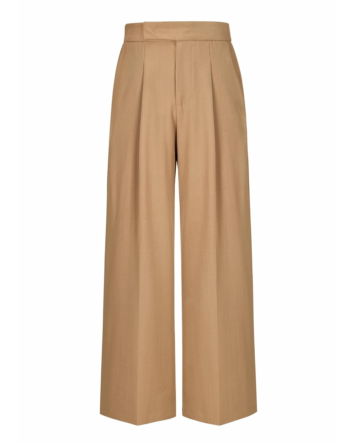 Arach Cloz 2025 Womens Wrinkle Free Wide Leg Dress Pants Pleated Loose Palazzo Pants Business Casual Outfits Ankle