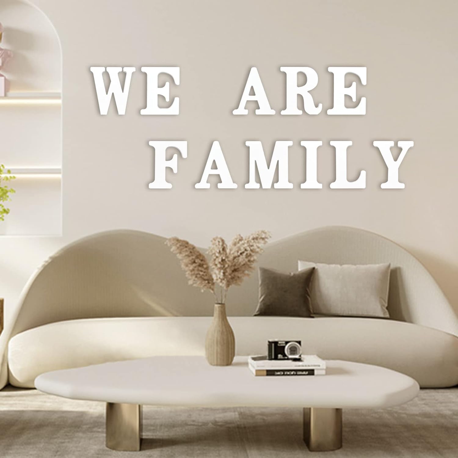 6 Inch 3D White Wooden Letters, Wooden Alphabet Wall Letter for Wall Decor Decorative - Wood Crafts Standing Letters Slices Sign Board Decoration for Party Decor DIY Craft (Letter P)