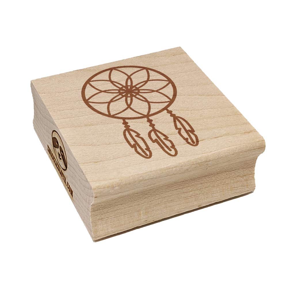 Dream Catcher Square Rubber Stamp for Stamping Crafting - 2.75in Large