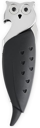 True Cahoots Owl - Sacacorchos de doble bisagra para camareros, abridor de vino, llave de vino para servidores, abridor manual de botellas de vino,