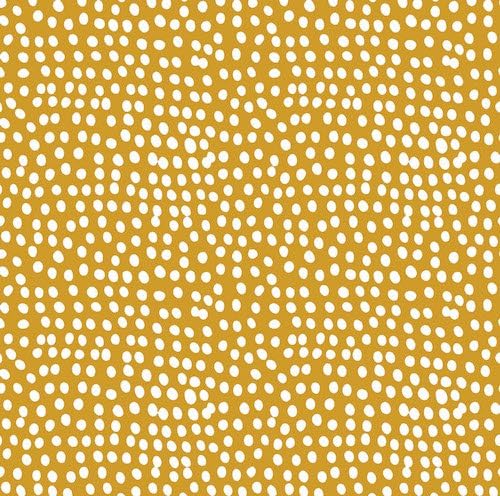 SPOTTY FABRIC - 0.5 Metre - Gold Spot Fabric - DASH96 - Flurry by Dashwood - 100% Cotton (Gold)