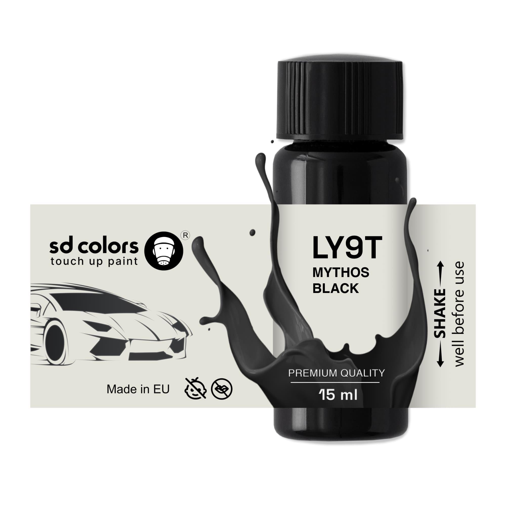 Sd Colors Black Mythos Ly9t New Touch Up Paint 15 Ml Repair Scratch Chip Brush Color Code Ly9t Mythos (Just Paint)