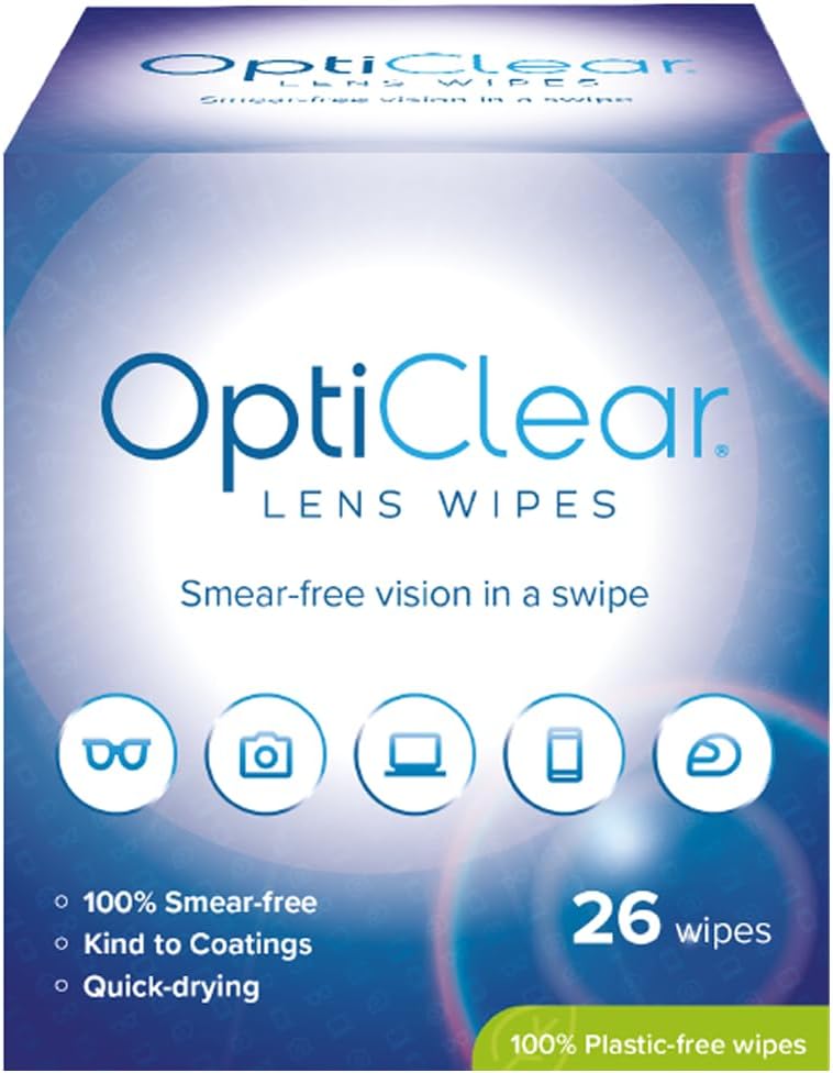 Opticlear Lens Wipes (Pack of 6, Total 156 Wipes)