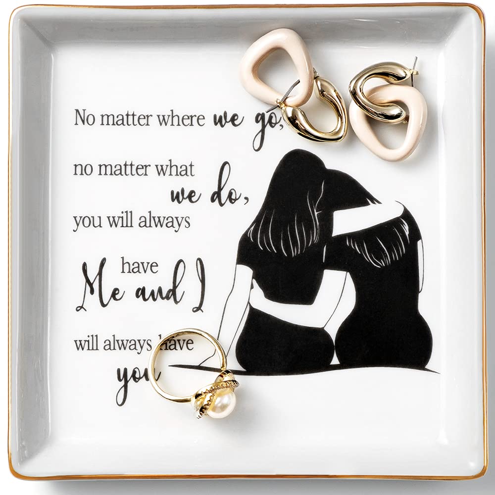 Titanape Women's For Sister Sister Gifts From Sister Birthday Gifts, Personalized Trinket Dish Gifts For Valentines Mothers Day Birthday Wedding Presents Best Friends, Sister-In-Law