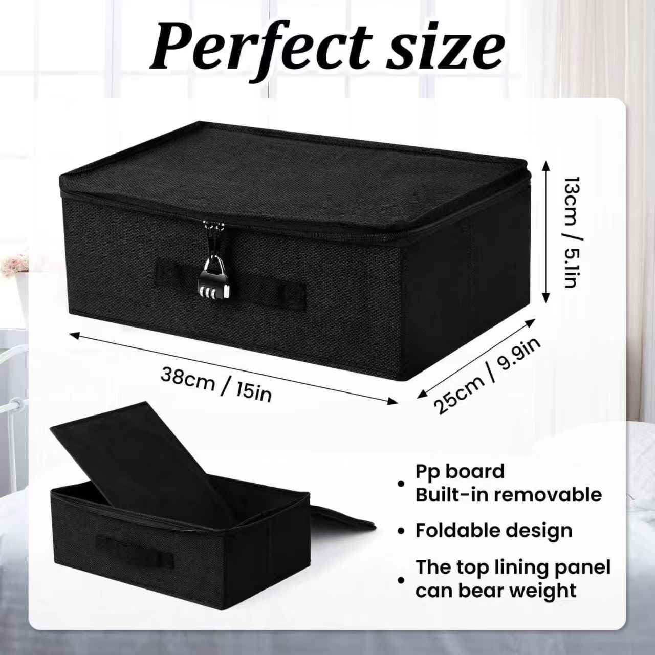 JINXOLET discreet lockable storage toy bag box organizer container case