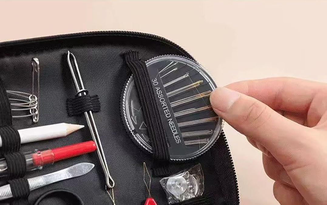 Sewing Kit for Adults, 205Pcs Professional Sewing Supplies Accessories with Tailor Scissors,Premium Sewing Supplies Set 30 Needles,Yarn Snips and More for Travel Home Beginners (205)