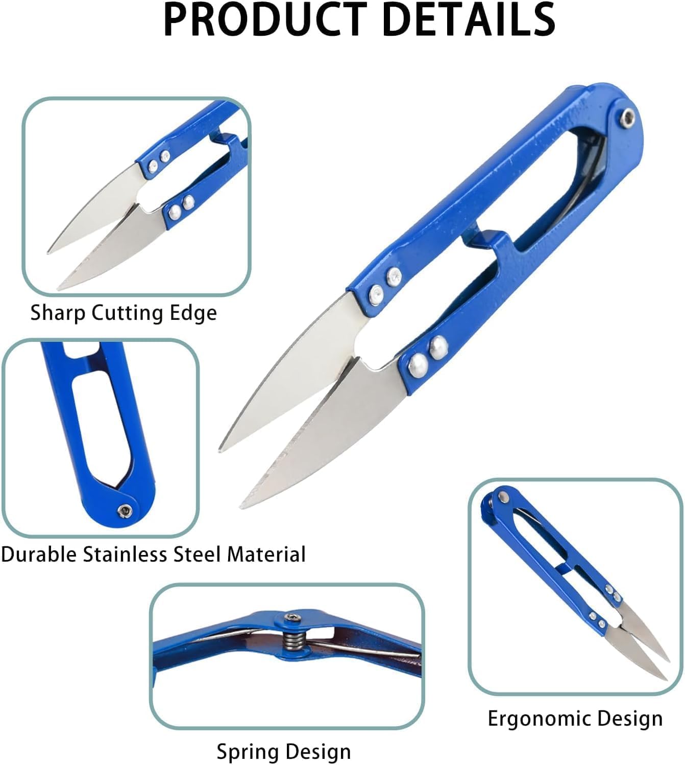 UCEC 24 Pack Thread Snips Sewing Snips Small Scissors, Compact Crochet Thread Cutter & Yarn Cutter Mini Sewing Scissors for Stitching, Embroidery, Knitting, DIY Craft Tools (COLOR RANDOM)