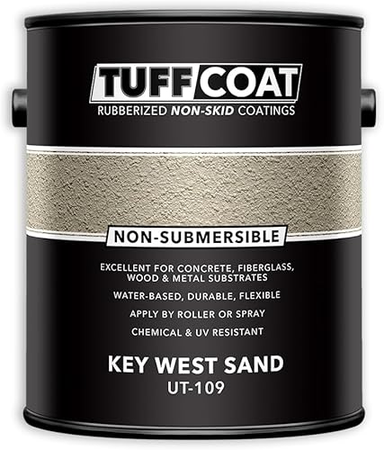 Miniatura 9 de Tuff Coat UT-101 Negro - 5 Galones No sumergible, a base de agua, revestimiento antideslizante de goma