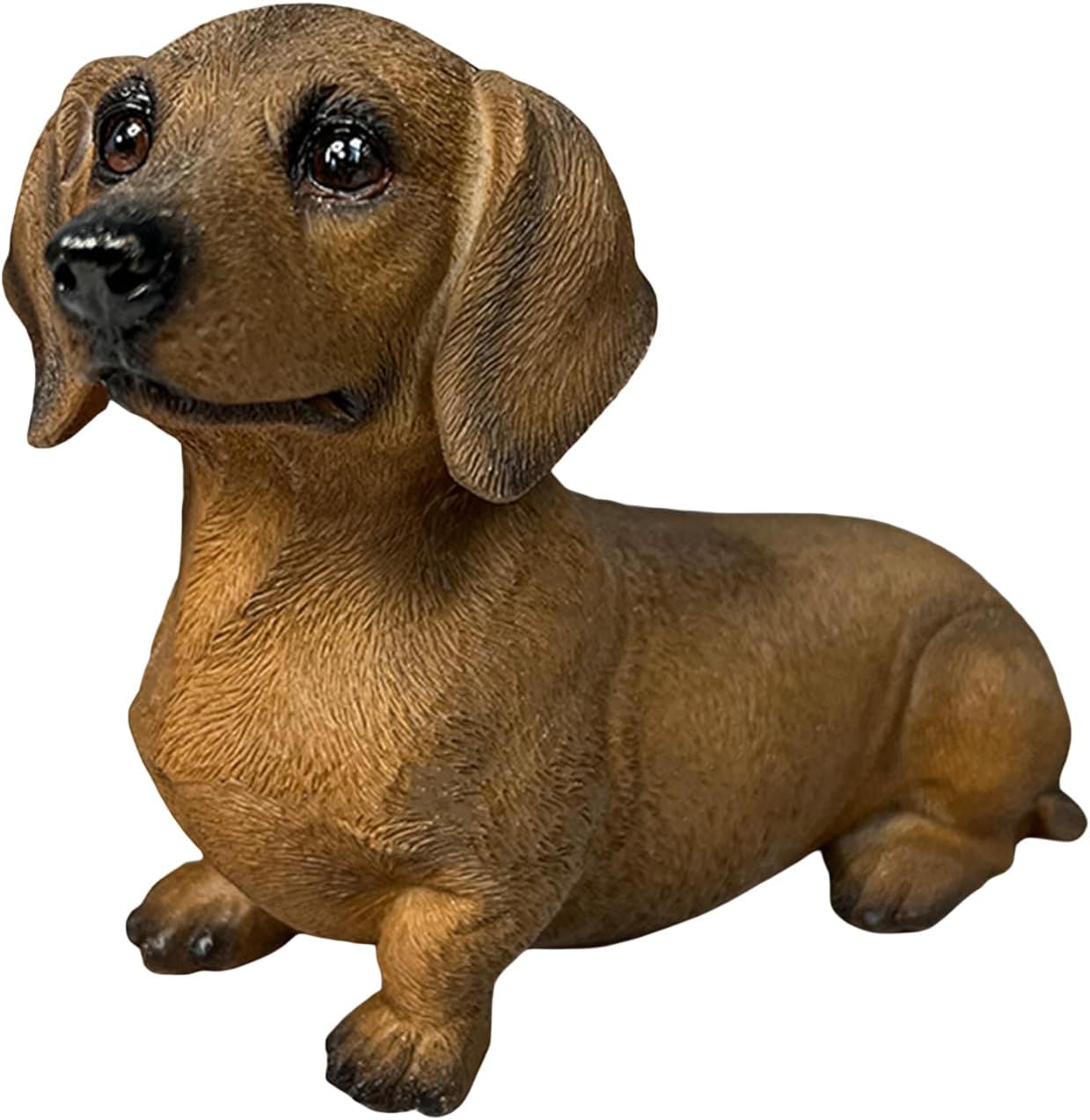 TSROJLI Dachshund Sculpture Resin Wiener Dog Statue Cute